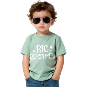 ig Brother Printed Cotton T-Shirt for Toddler Boys green