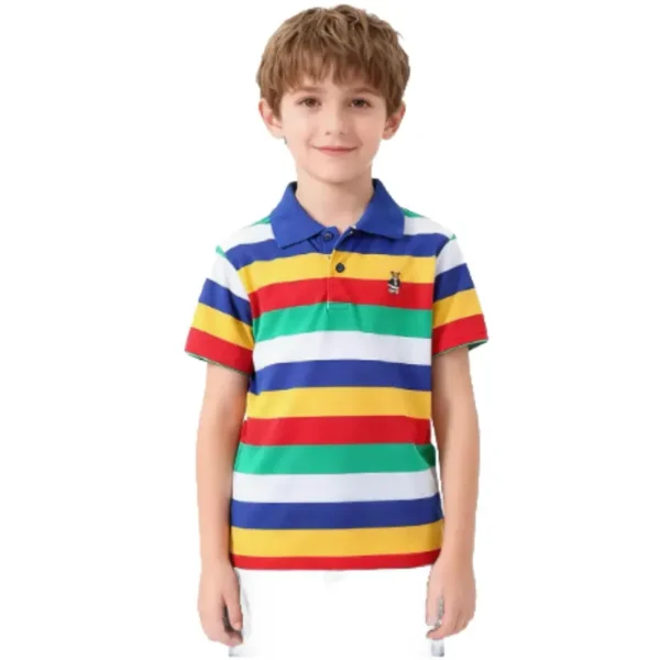 boys stripe polo multicolor a