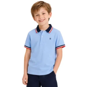 kids light blue polo shirt